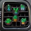 Veiligheidsgordels Accessoires Cactus Cartoon Auto Air Vent Clip Clips Conditioner Conditioner Outlet Per FerseNener Square Head Drop levering OT3F2