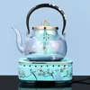 Ensembles de voies de thé à thé chinois en céramique électrique cuiseur cuisinière en verre therme set ménage kettle exquis mariage