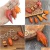 Party Favor Creative Simation Food Key Chain PVC Model Soft lijm nep gestoofde varkensbuik Belly Roasted Chicken Ring Gift RRA847 Drop Dhkub Dhkub