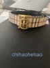 Designer Barbaroy belt fashion buckle genuine leather Black Inside Reversible Belt Matte Gold Buckle Mens Size 34-38