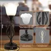 Table Lamps Bedside Lamp (set Of 2) With USB Port Three Dimmable Touch Vine Leaf Black Metal Base For Bedroom/Office