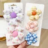 Accessoires de cheveux 2pcs / Set Sweet Print Flower Coils Clain pour mignons filles Cartoon Hairpins Barrette Kids Headwear Baby Hair Accessories Wholesale