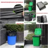 Trash Bags 50Pcs Big Garbage Disposable Black Heavy Duty Liners Strong Thick Rubbish Bin Outdoor Drop Delivery Home Garden Housekee Dhruc