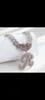 2024 Luxury 26 lettres Pendant Collier Moisanite Livraison un collier à double couleur