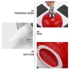 Dispensateur de savon liquide Plat en céramique vide Pompe Pump Bottle Rechargeable Lotion pour la salle de bain de la cuisine (blanc)