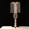 Candle Holders Crystals Iron Plating Candlestick Flower Vase Table Centerpiece Event Wedding Road Lead Decoration