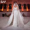 Exquise sirène mariée (sans voile) cristaux Bridal robe perles vestidos de novia robes de mariée pour femmes