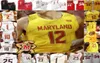 2019 Terps Maryland 23 Bruno Fernando 34 Len Bias 4 Kevin Huerter 32 Joe Smith Red White Yellow 100th Retro College Basketball Je8569099