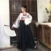 Abbigliamento etnico 2 pezzi set donna kimono in stile giapponese stampa floreale girl vintage oriental costume love haori yukata abito da sposa asiatico