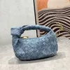 denim crochet bag tote bag luxury designer bag women handbags knot clutch bags weave cloud bags lady summer handbags purse quality stylish lettering inside handbag