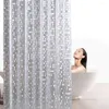Duş Perdeleri Şeffaf Beyaz Banyo Perdesi 3D Desen Su Geçirmez PVC Çevre Dostu Kalıp Geçirmez Banyo