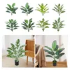 Decorative Flowers Faux Plants Artificial Potted Decoration Desk Simulated Green Fake Banana Tree Leaves For Farmhouse Wedding Party