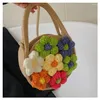 Sacs de soirée 2024 Corde en coton d'été Woven Woven's Bag Flower Designer One épaule Luxury Handheld Fashion Beach