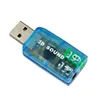 Mini adaptador de placa de som USB externo USB USB a 3D Audio 5.1 canal de canal Microfone profissional 3,5 mm Adapte de áudio de fone de ouvido