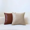 Oreiller Pu en cuir couvercle nordique oreillers décoratifs pour canapé salon décor à la maison 18x18 pouces
