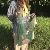 Bolsas de armazenamento Summer Mulheres transparentes Tote Organza Yarn Pano Bolsa Bolsa de Bordado de Alta qualidade Eco Clear Hand bolsa para meninas