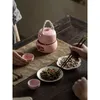 Zestawy herbaciarni Vintage świecy ciepła wina Ceramiczne ogrzewanie kwiat rzeźbia żółta wrzący domowy kotł