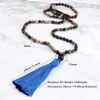 Collane di perline 108 Collana di preghiera con meditazione buddista di pietra di pietra verde naturale di pietra di pietra zhumara collana di gioielli da donna d240514