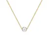 Chokers seksowne minimalistyczne pojedyncze wisior Pearl Naszyjnik odpowiedni dla kobiet pokręcony złoty srebrny naszyjnik Kravik biżuteria D240514