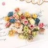 3pcs декоративные цветы венки шелковая роза 4 см. Искусственная цветочная головка для домашней комнаты Свадебная вечеринка