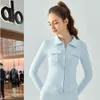 DESGINER ALOE YOGA Veste Top Shirt Centorde Femme Boue Sweat Polo Colon Coat Womens Slim Fit Long Long Head Test Zipper Fitness Costume Spring and Automne Sports chauds