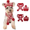 Dog Apparel Christmas Selling Pet Costume Accessories Hat And Knit Scarf Cute On Sale