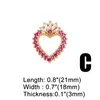 Colares pendentes Ocesrio fuchsia Crystal Heart para jóias de anel de borboleta de ouro com ouro jóias de anel CZ PDTB554