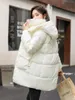 Women's Trench Coats Down Cotton Jachets For Women Winter Fashion Long Thicken Hooded Warm Korean Sleeve Padded Jacket Outwear
