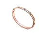 Bracelet exclusif Lovers pour montrer le bracelet Love Gold étroit avec un ciel rose 18K avec Vanley commun