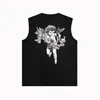 24SS NIEUWE Designer Mens Summer Tank Tops Trendy Brand Fashion Ademende mouwloze T Shirts Sport Training Loose Vest Zjbam061 Gevulde Angel Sketch Gedrukt vest