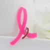 Broschen Kampfhilfen Acryl- und Zinklegierung Emaille Broschen Pink Ribbon Werbegeschenke, um Brustkrebs vorzubeugen