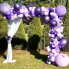 Metalowe fioletowe balony arch arch dekoracja girland zestaw konfetti balon baby shower 1st urodziny