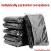 Trash Bags 50Pcs Big Garbage Disposable Black Heavy Duty Liners Strong Thick Rubbish Bin Outdoor Drop Delivery Home Garden Housekee Dhruc