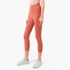 Femmes Capri Leggings Samfless High Taist Non See Voir à travers un pantalon de yoga Nude One Piece Pantalon serré