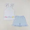 Clothing Sets Summer Wholesale In Stock Cute Embroidery Farm Boutique Outfits Kids