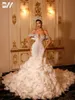 Suknia ślubna szyi w kształcie serca Eleganckie kryształy z koralikami syrenka na pannę młodą podłogową sukienki Vestidos de novia