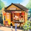 Architektur/DIY House DIY Dollhouse Sushi Restaurant Holzpuppenhaus Kit Herstellung und Montage Zimmermodelle Spielzeug für Kindergeburtstag Geschenke intelligentes Puzzle