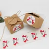 Embrulho de presente 24/48pcs Christmas Kraft Paper Wave Candy Candy