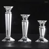 Candlers Nordic Luxury Crystal Glass Solder Romantic Wedding Table Centres de table décor Candelabra Coffee Home Decoration
