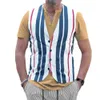 2024 Summer Men's Fashion Casual Leave Two Slim Fit Shirts V-ringknapp Henry T-shirt M514 35