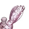Thickened new handmade blown pink colored material cobra filter hookah glass bong