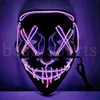 Cosplay Led Horror Mask Light Halloween Up EL Wire Scary Glow In Dark Masque Festival