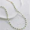 Colliers de perles conception d'origine Stone Natural Green Circular Collier Niche Niche Niche Niche Niche en forme de coeur