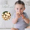 Mobiles 3Pcset Baby Rattle Toy Set Wooden Rodent Pendant Elephant Cloghet Animals Mobile Infants Knitting Shoes For Born Gift 231017 D Ot5Kf