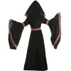 Halloween Medieval Hooded Child Girls Queen Vampire Dress Costume