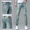 Men's Jeans designer New blue European Goods Spring and Summer Slim Feet Elastic Casual Pants Trend BZI3