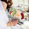 Decorative Flowers 2pcs Bridal Bouquet Lace Collar Diy Wedding Floral Holders Ornaments