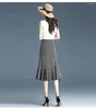 Kjolar mode halv längd kjol för kvinnor sommar oregelbunden a-line chiffong blommig wrap elegant knälängd fisktail kvinna