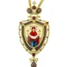 2021 Collier russe Newt avec arme or et noir plaqué grec orthodoxe croix croix vierge 2476484