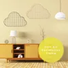 Placas decorativas Mesh Storage Manager Metal Wall Hanging Cloud Girl Heart Style Modern Style Display Po 50 32cm